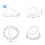 Основание Krovent Base-VT Wave 125/150 коричневый/красный/серый/зеленый/кирпичный/черный