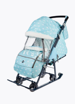 Санки-коляска Nika Kids 7.1Б (НД7-1Б), голубой с облаками