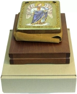 Инкрустированная икона Архангел Гавриил 20х15см на натуральном дереве в подарочной коробке