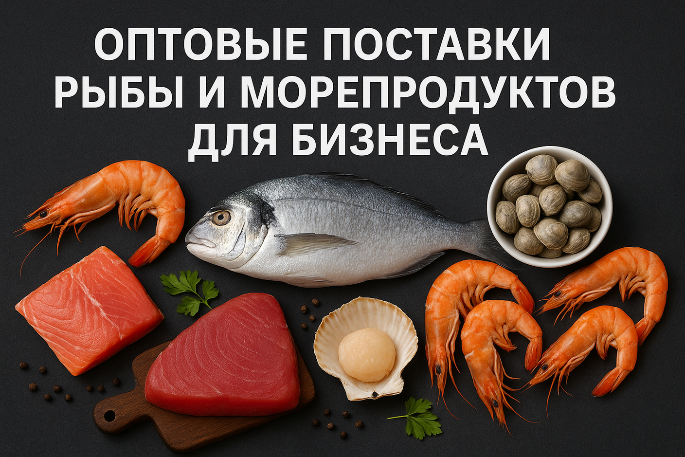 Оптовые поставки рыбы и морепродуктов для бизнеса