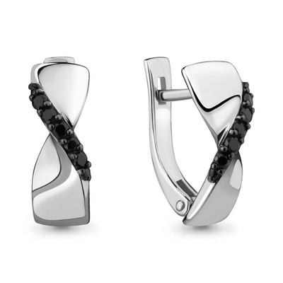 942399Ч Серьги из Золота с бриллиантами из коллекции "Blackberry"