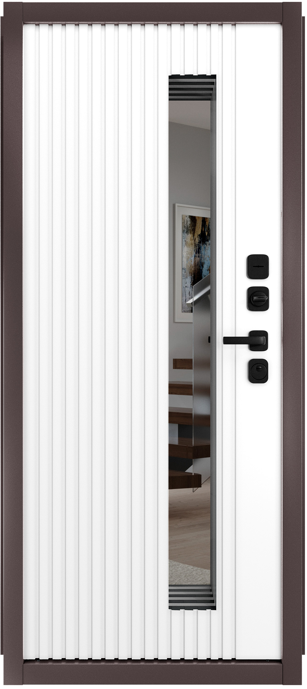 Дверь входная Аляска термо стеклопакет/ручка штанга