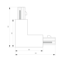 Коннектор угловой LGD-4TR-CON-L-EXT-WH (C) (Arlight, IP20 Пластик, 3 года) 024718