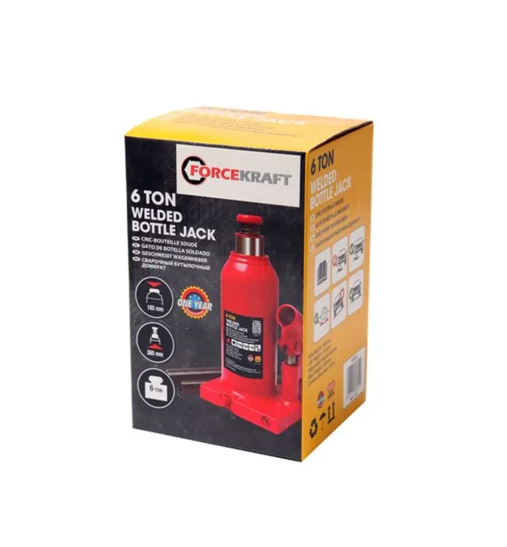 Домкрат бутылочный 3т с клапаном (h min 170мм,h max 330мм) FORCEKRAFT FK-T90304D