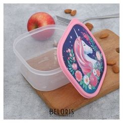 Yemək qabı Ланч-бокс квадратный «Единорог», 700 мл 3855142