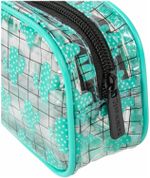 Пенал-косметичка BRAUBERG LUCENT на молнии, прозрачный, "Cactus", 21х5х9 см, 270053