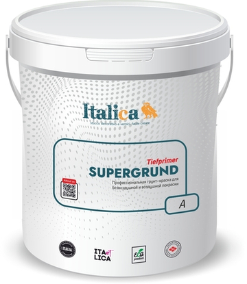 TIEFPRIMER SUPERGRUND - матовая грунт-краска, основа под краски и декоративные штукатурки с высокой кроющей способностью.