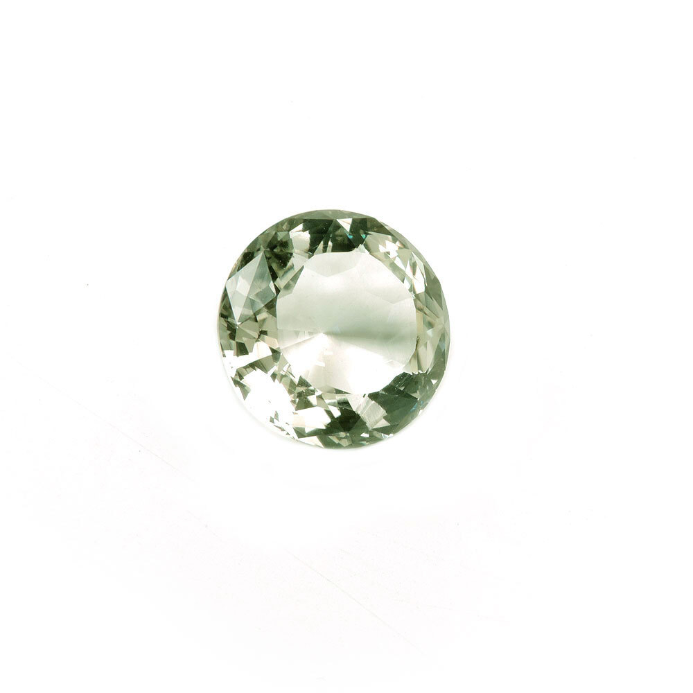 Вставка "Круг" фантазийная огранка празиолит 3.5ct