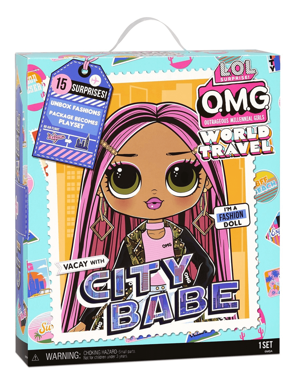 Кукла L.O.L. Surprise OMG Travel Doll City Babe,76587EUC