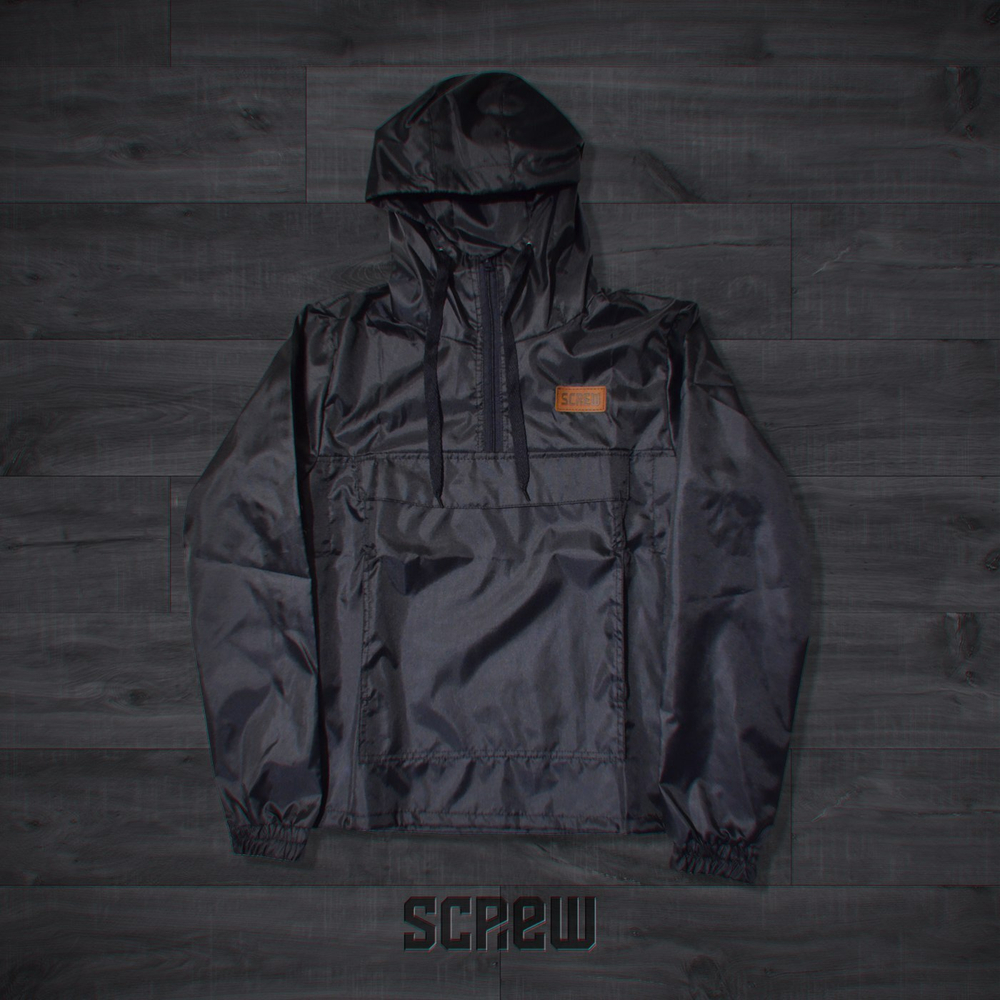 Анорак Screw черный - синий кап.