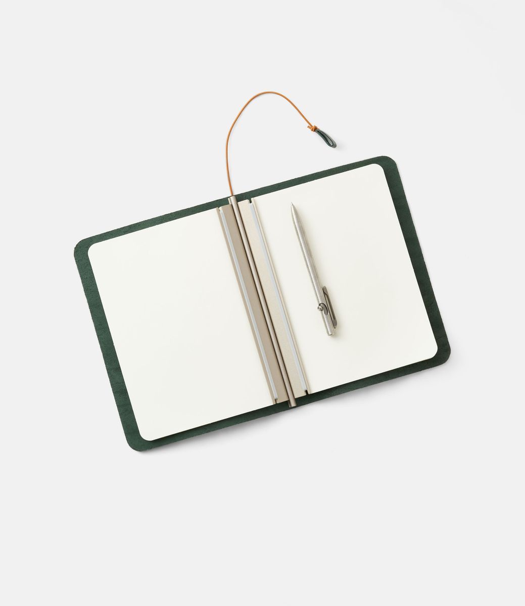 Antou Nota Work Set Veg-Tanned Sacramento Green — модульный блокнот