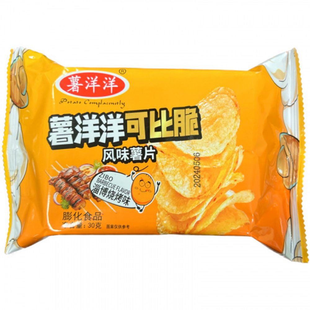 Чипсы ShuYangyang Crispy барбекю, скидка