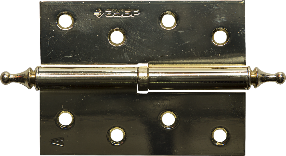 37605-100-1L Петля дверная разъемная, 1 подшипник, цвет латунь (PB), левая, с крепежом, 100х75х2,5мм, 2 шт