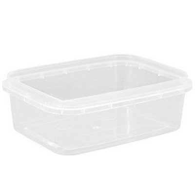 Контейнер прямоугольный 280 мл упорное кольцо+конт.замок (91х120х42) Перинт (500 шт.) б/к