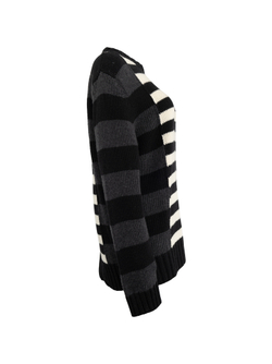 LES  HOMMES джемпер - черно-белый