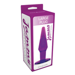 Большая фиолетовая анальная пробка JAMMY JELLY ANAL LARGE PLUG VIOLET - 13,5 см. (Цвет: фиолетовый)