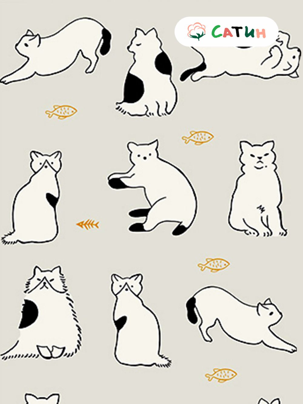 Простынь на резинке Milky Garden "Кошки" 180х200 см