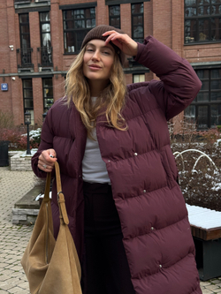 Пуховик Шерон свекольный