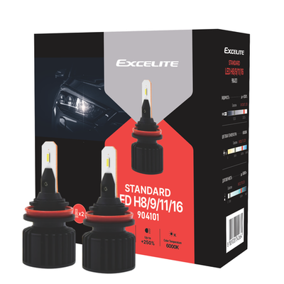 Лампа H8 H9 H11 H16 LED 12-24V Standard Excelite комплект светодиодная универсал