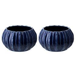 Набор из 2 салатников Actinia синего цвета из коллекции Sea treasures, 640 мл