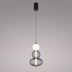 Подвесной светильник Cloyd SUPERNOVA-B P1 / выс. 41 см - черный/золото (арт.11484)