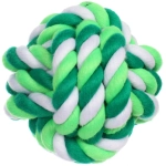 Игрушка - мячик для собак средних и мелких пород «КАНАТНЫЙ ИГРУЛИК», мультицвет, d-7см (лейбл)