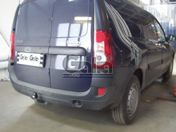 Фаркоп оцинкованный Galia D037C для Lada Largus 2012-, Dacia Logan универсал 2007-2013(паспорт и сертификат в комплекте)(без электрики)
