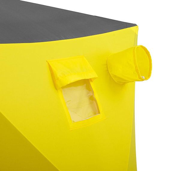 Палатка зимняя Куб 1,8х1,8 желтый/серый (HS-WSC-180YG) Helios