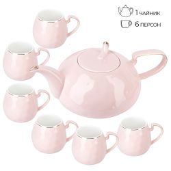 Чайный набор 7пр. " . Alissa" (6 персон) v=1150/280 мл (подарочная упаковка)