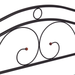 Кровать AT-803 дерево гевея/металл, 160х200см, красный дуб/черный