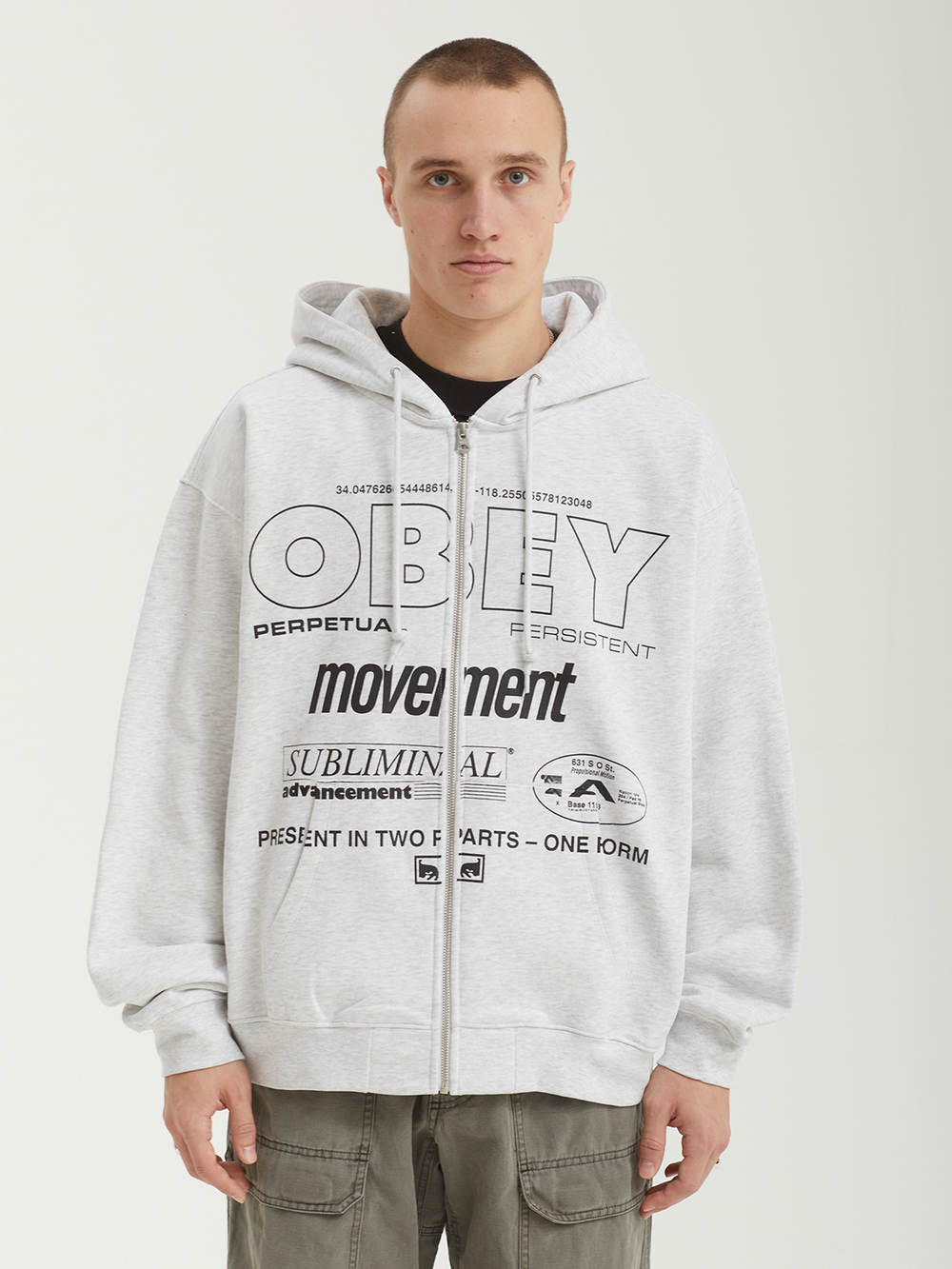 Мужская Толстовка Obey Persistent Movement