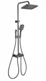 Душевая система с термостатом WONZON & WOGHAND MUSE Corno, Темный графит (WW-B3112-BGG)