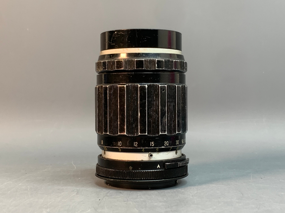 Komura Sankyo Koki 135mm f/2.8 с переходником на Canon, царапины