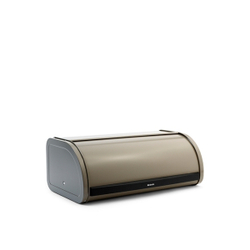 Хлебница Brabantia со сдвигающейся крышкой темно-серая вид сбоку