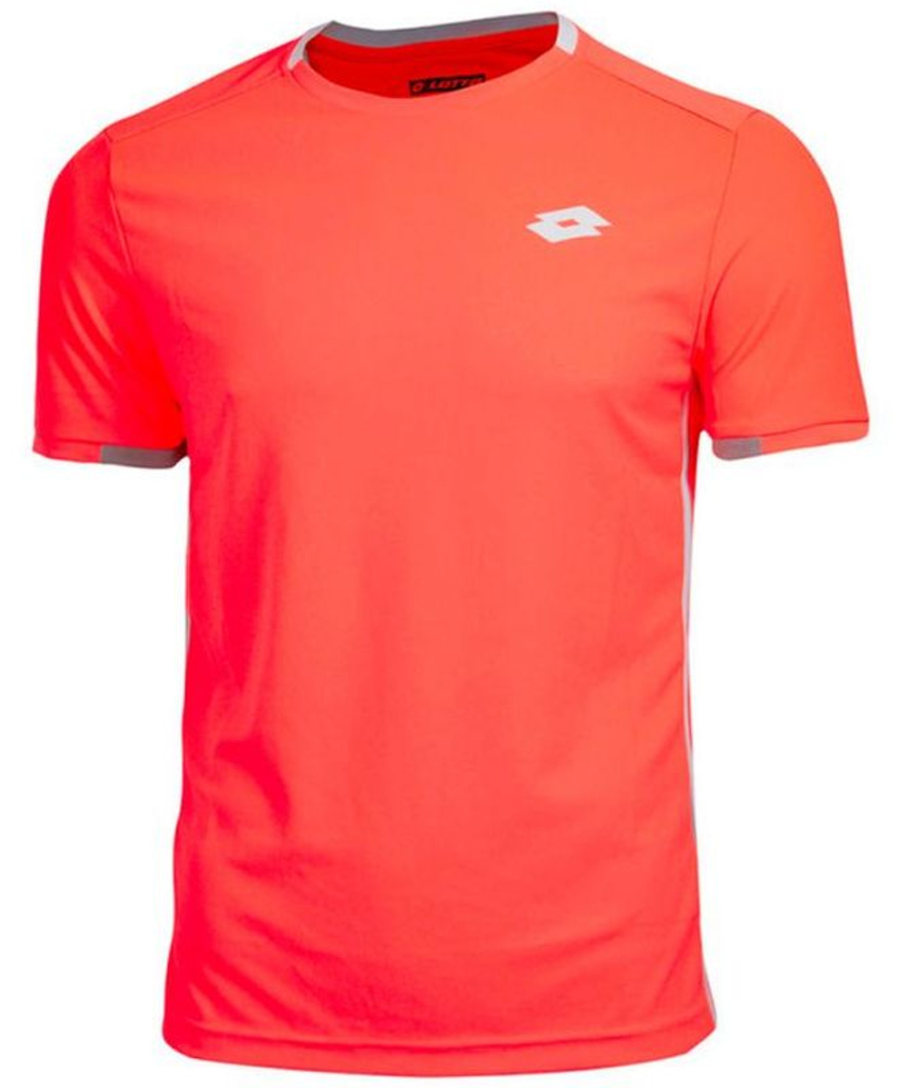 Детская теннисная футболка Lotto Top Ten B Tee PRT PL - red orange