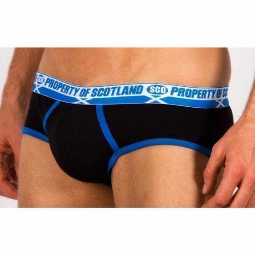 Мужские трусы брифы черные Aussiebum Property of Scotland Black AB00159