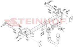 Фаркоп Steinhof M-106 для Mercedes CLA-Class c117 2015-2019(паспорт и сертификат в комплекте)(без электрики)