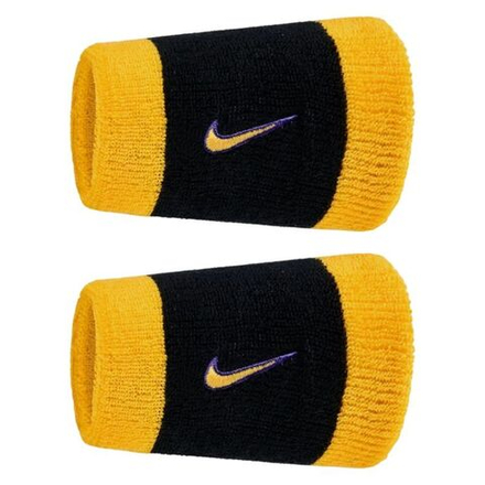 Теннисные напульсники Nike Swoosh Double-Wide 2P - black/court purple/university gold