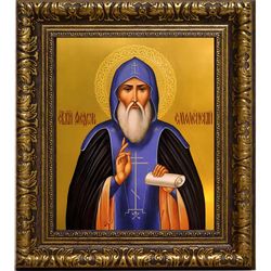 Феодор Ростиславич Черный, Смоленский, Ярославский благоверный князь. Икона на холсте.