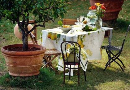 Скатерть 170х270 Tessitura Toscana Telerie Lemoncello