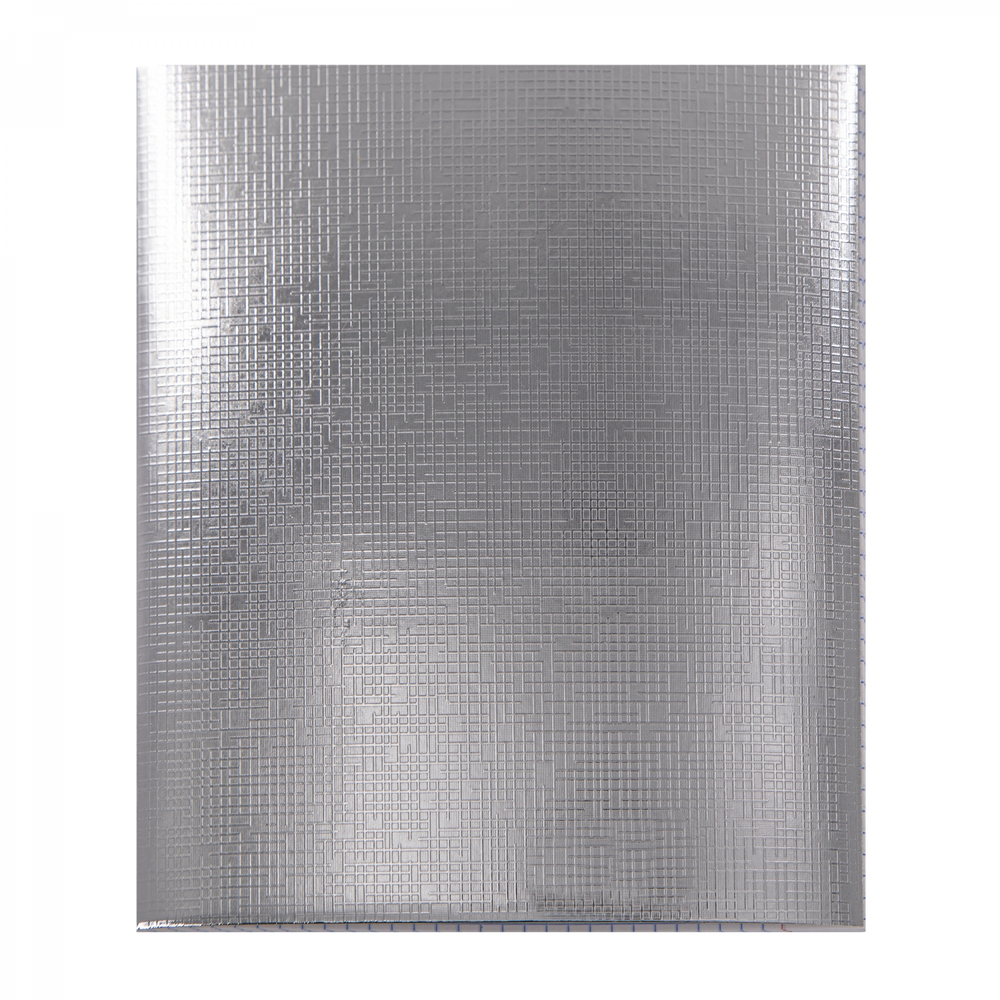 Тетрадь 48л., А5, клетка, Alingar "Silver metallic", скрепка, дизайнерский картон, тиснение "лён", блок офсет, 100% белизна