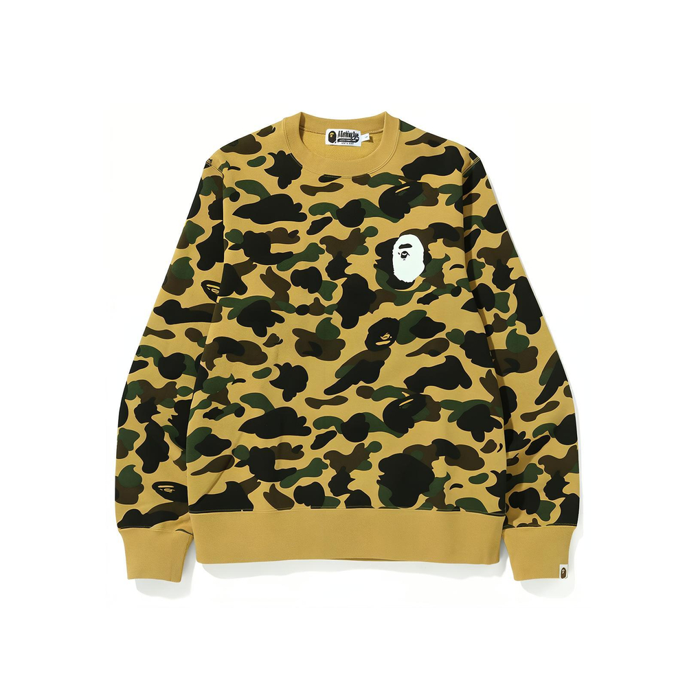 A Bathing Ape 1st Camo Ape Head Crewneck желтый