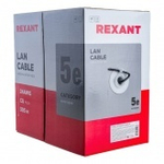 Кабель витая пара экранированный FTP 2PR 24AWG cat 5e CU outdoor/уличный 4 жилы [305м] Rexant (провод для интернета) 01-0124