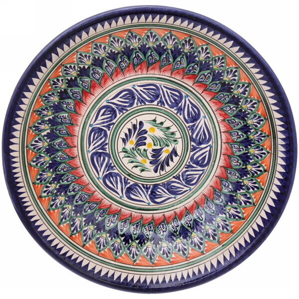 Ляган плоский 34см Риштанская керамика