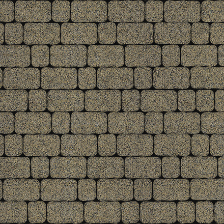 Тротуарная плитка Арена - Гранит+ Желтый с черным, комплект из 2 видов плит