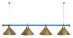 Лампа STARTBILLIARDS 4 пл. (плафоны зеленые,штанга зеленая,фурнитура золото)