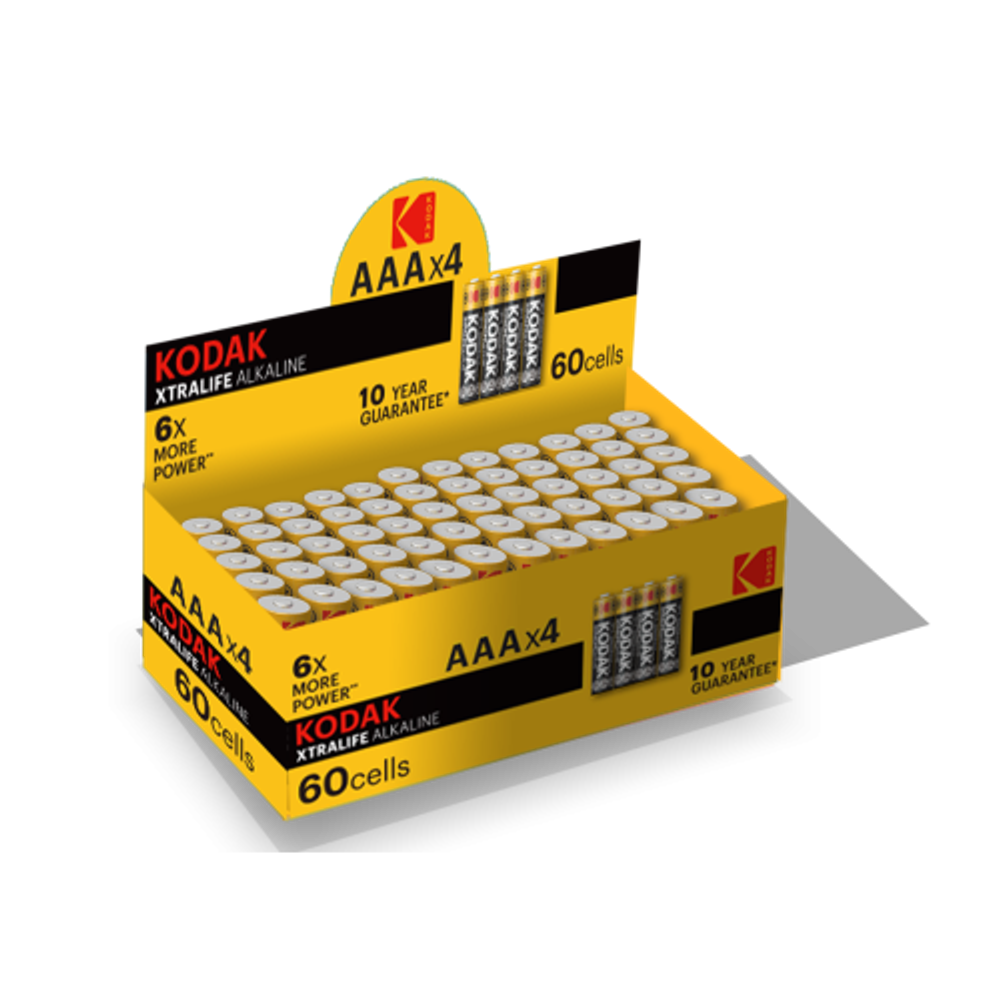 Батарейки Kodak LR03-4S XTRALIFE Alkaline [K3A-S4] | Батарейки Щелочные (Алкалиновые)