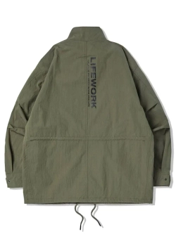 Куртка с высоким горлом с завязками