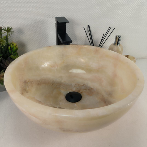 Раковина из оникса Bowl Yellow TinLip BO-64722 45*45*17 0199