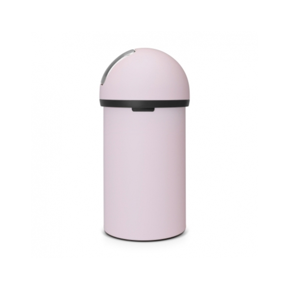 Ведро для мусора Brabantia Push Bin с нажимной крышкой минерально-розовый 60л вид сзади